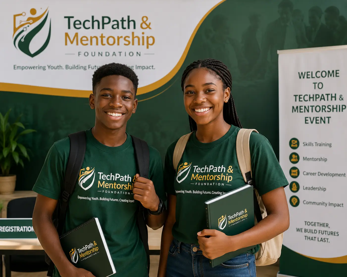 Two TechPath participants ready to learn and lead